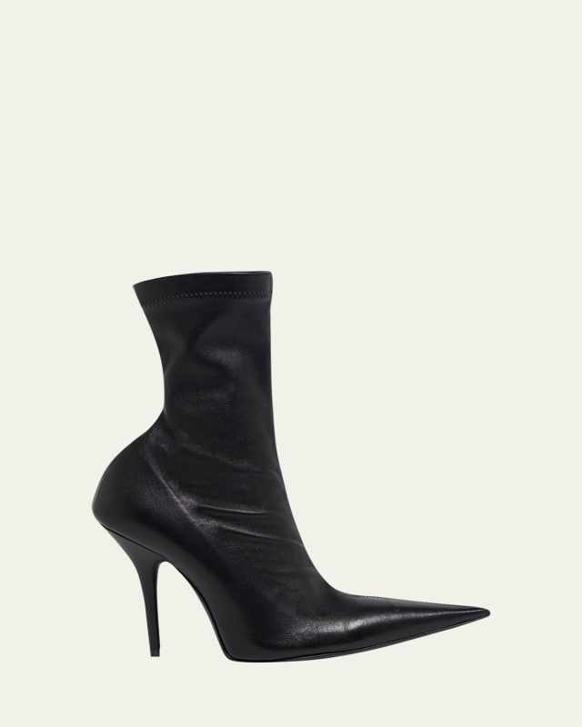 90mm Avenue Leather Ankle Boots